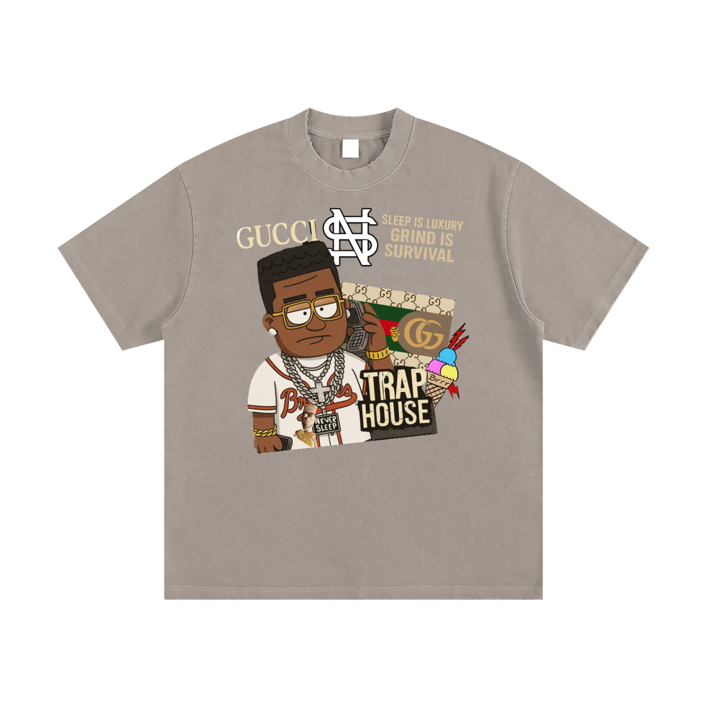 Heavyweight Vintage Washed Frayed T-Shirt