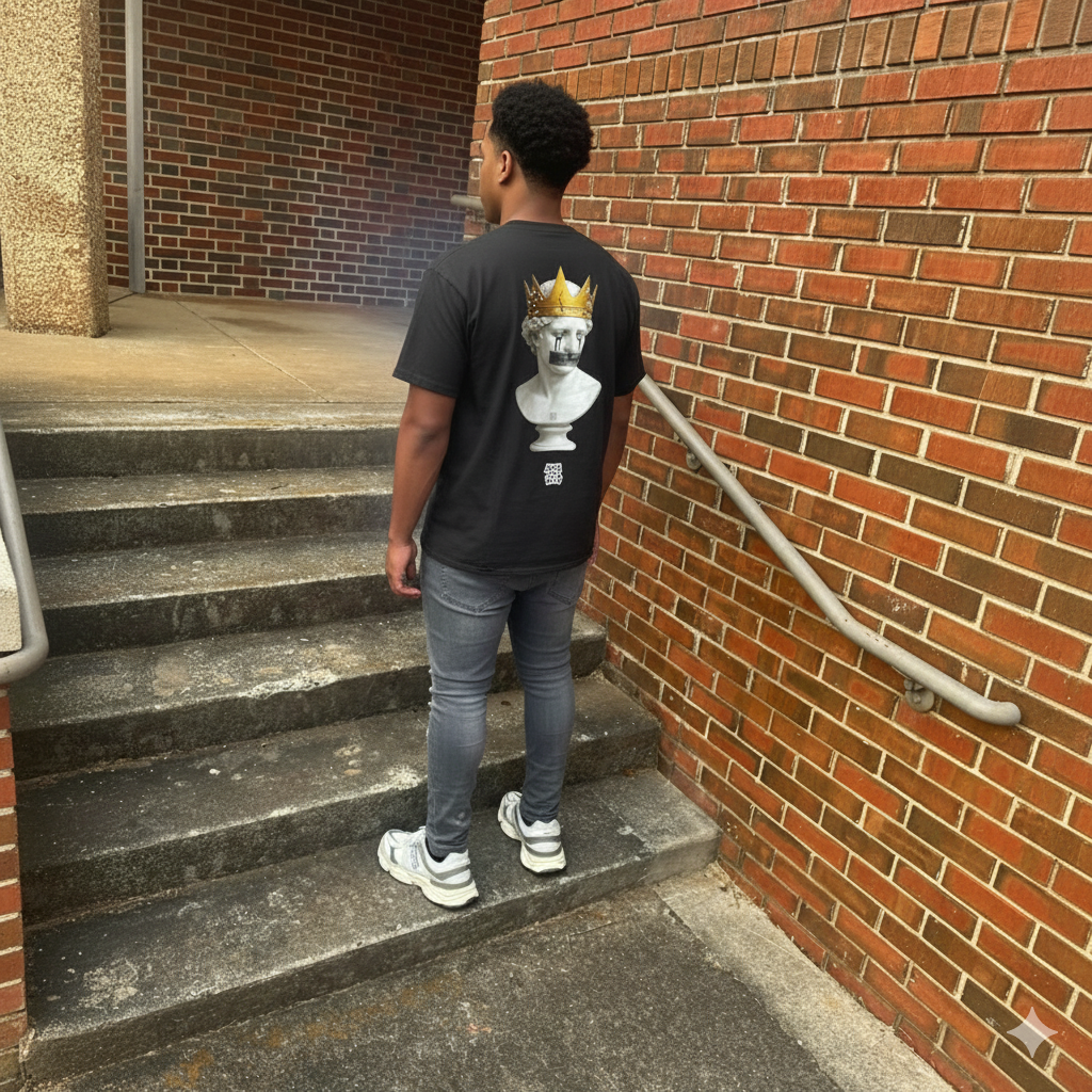 Snow Washed Raw-Hem T-Shirt