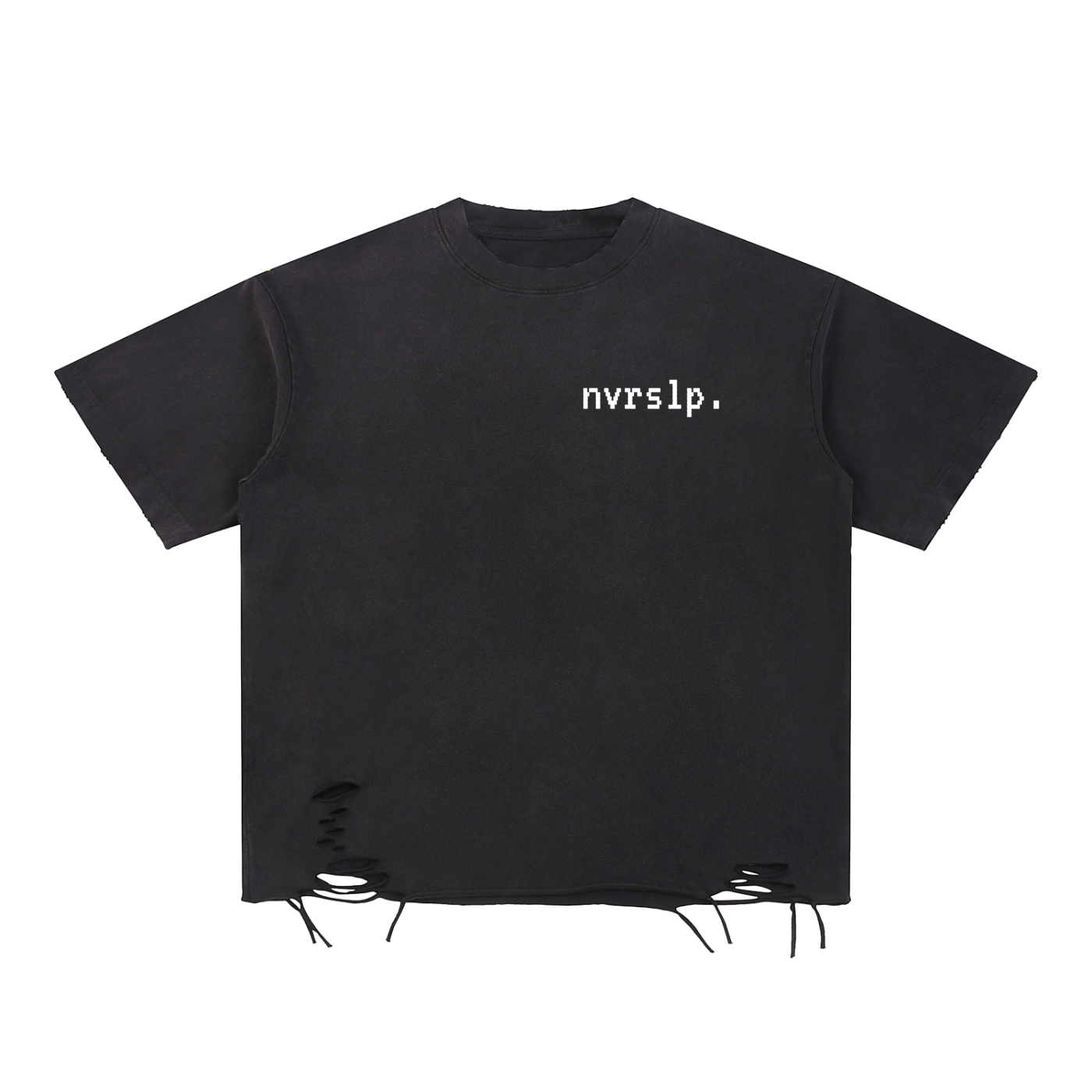 Snow Washed Raw-Hem T-Shirt