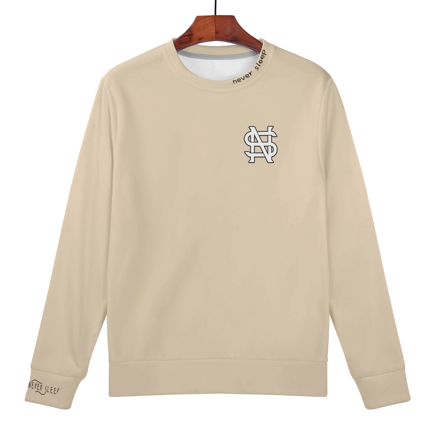 Never Sleep Men's Sweatshirt (Tan)